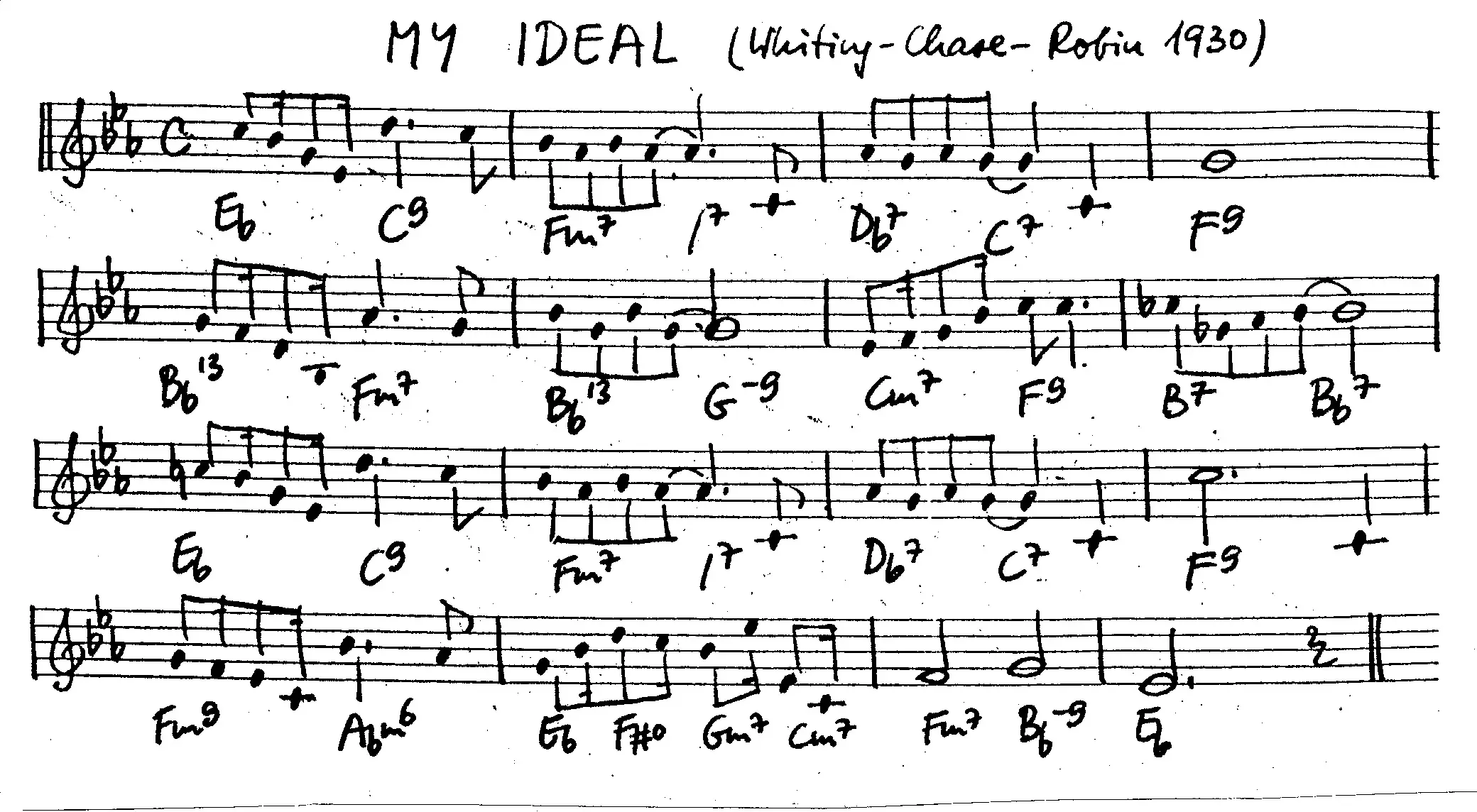 my ideal free jazz leadsheet - Courtesy of the Jungle Jazz Band